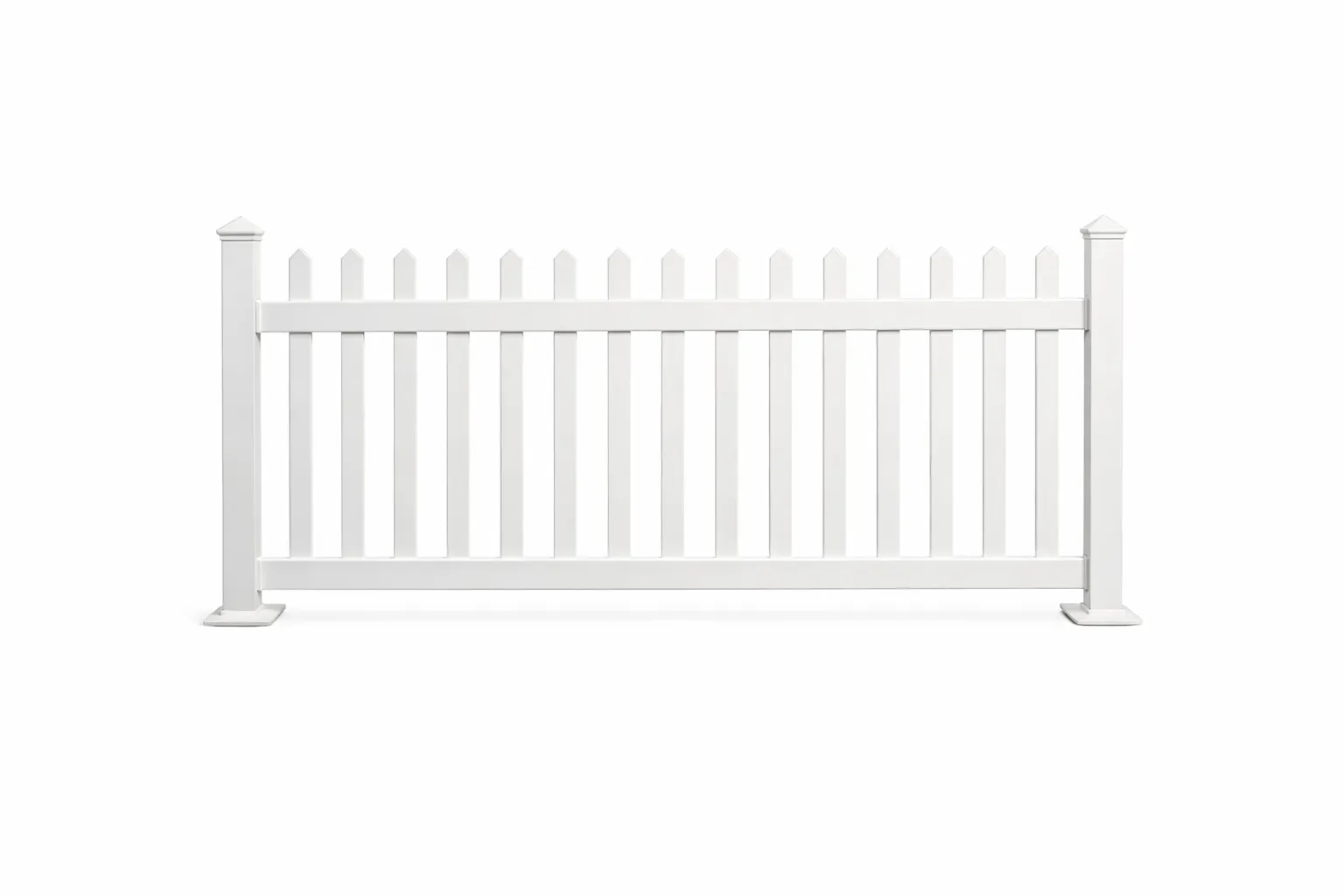 Fencing - Picket Fence WHITE 2.5m panel with 2 posts 