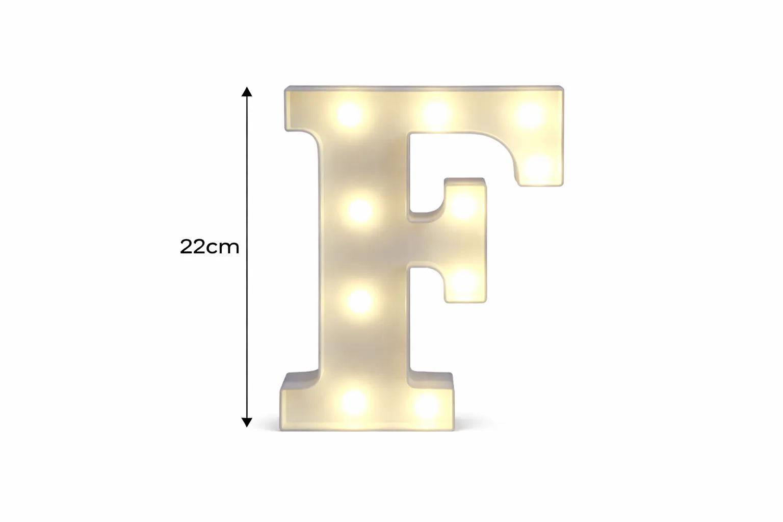 LED - Letter F LED Light Up Letter – 22cm High