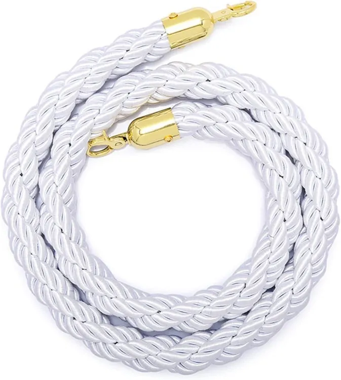 Braided White Bollard Rope (Chrome)