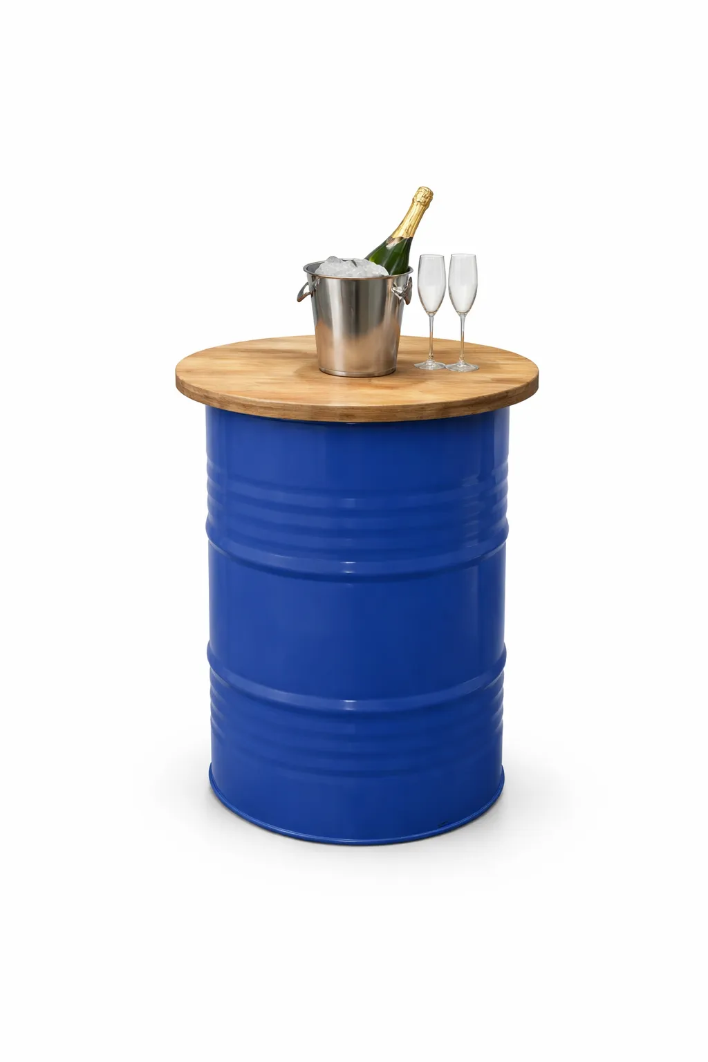 Table - Blue Drum Bar Table 
