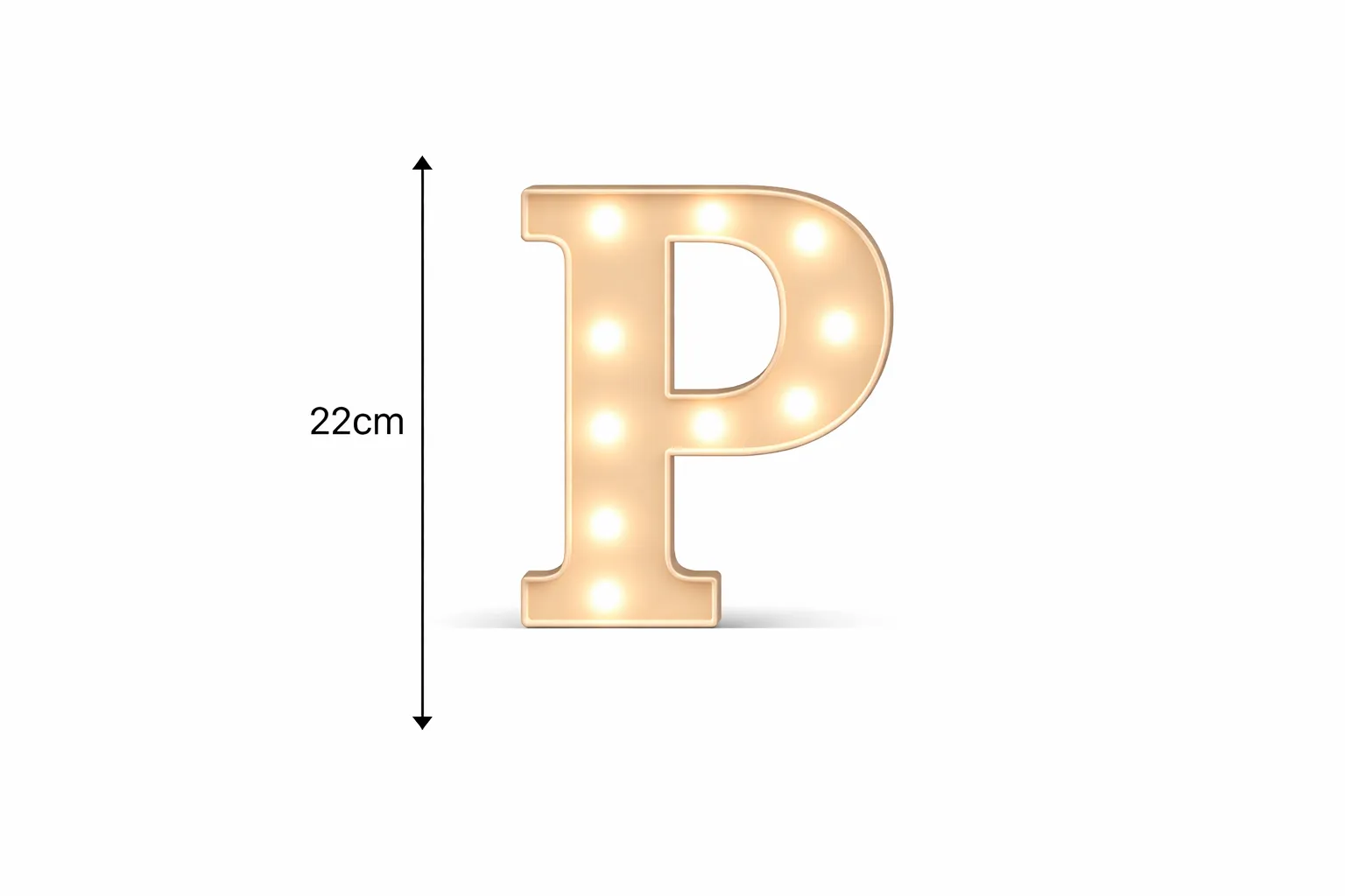 LED - Letter P LED Light Up Letter – 22cm High