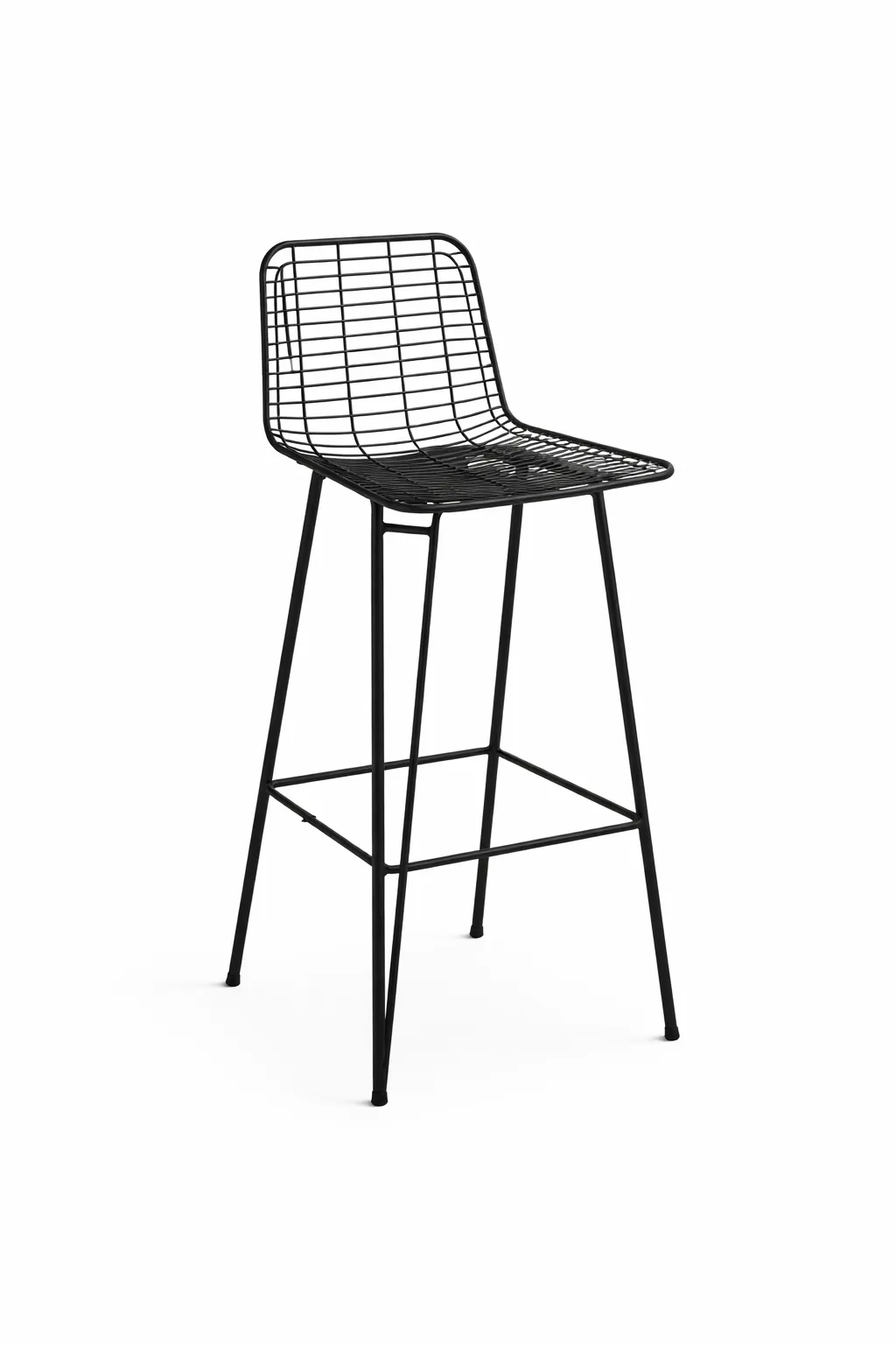 Stool - Outdoor Wire Bar Stool Metal Black