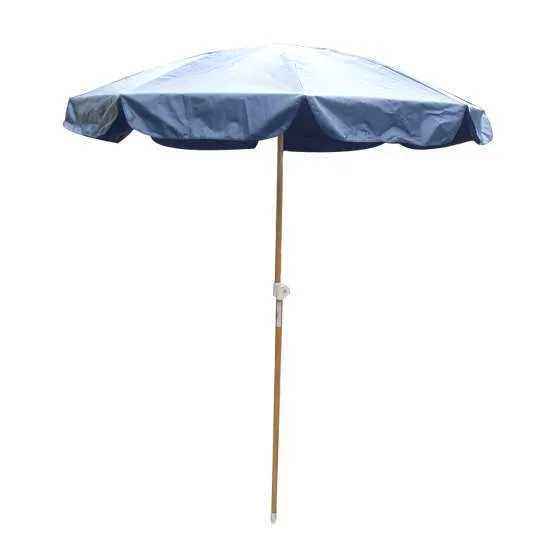 Umbrella - Beach Navy Blue Vinyl (1.8m width)