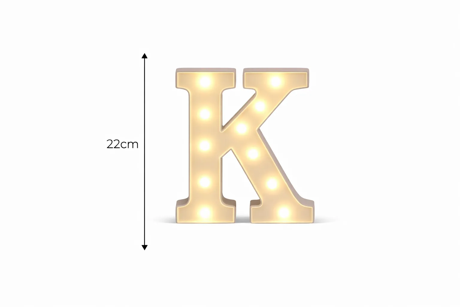 LED - Letter K LED Light Up Letter – 22cm High