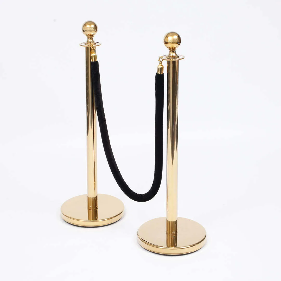 Black Bollard Rope (Gold)