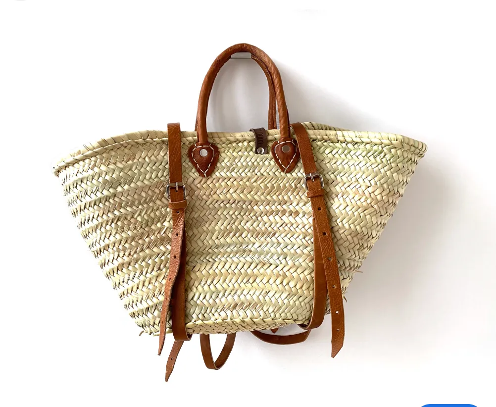 french basket with back pack handles