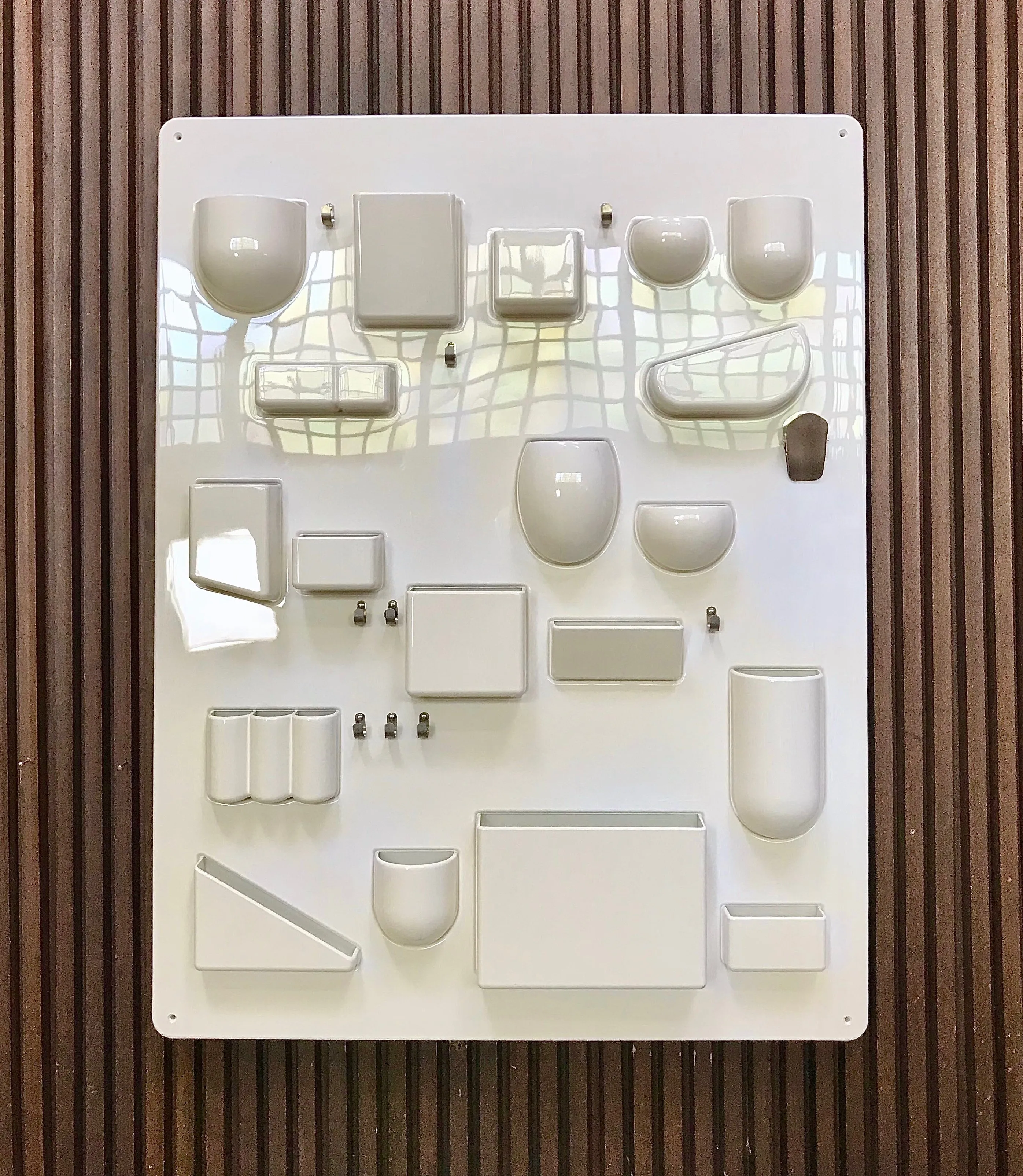 white uten silo dorothee Becker 1970s 26.75w x34h wall storage