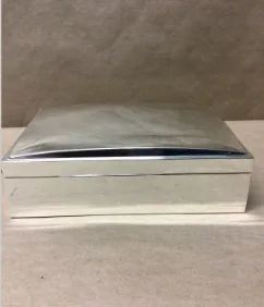 silver box bow top 7.75x3x5x2" pill box