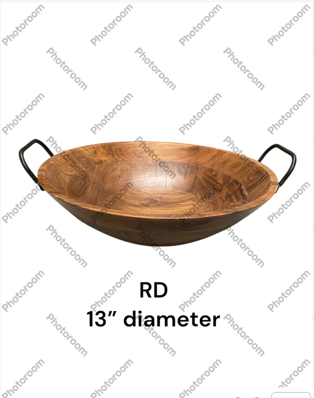 woos bowl wok shape with handles