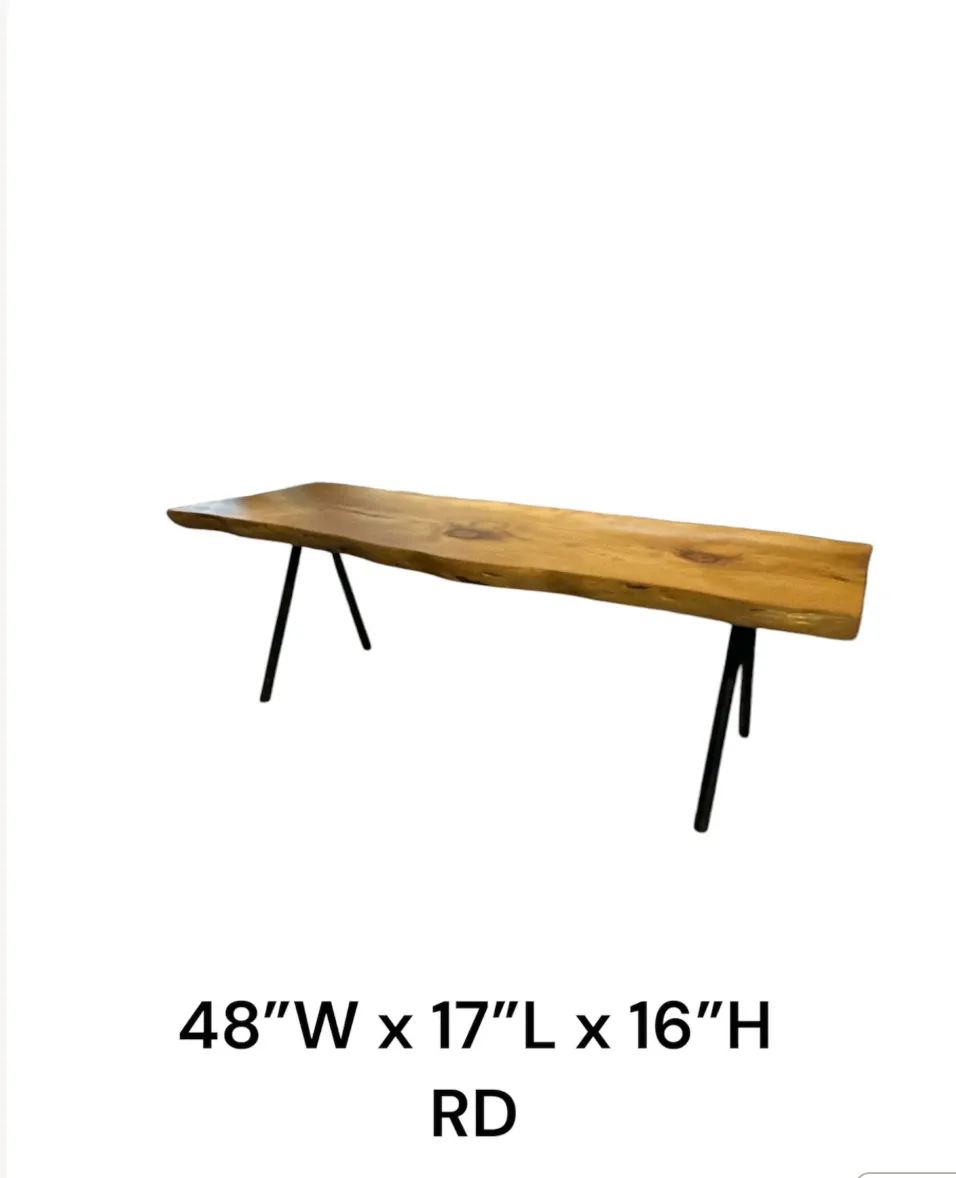 live edge bench 48"wx17lx16h