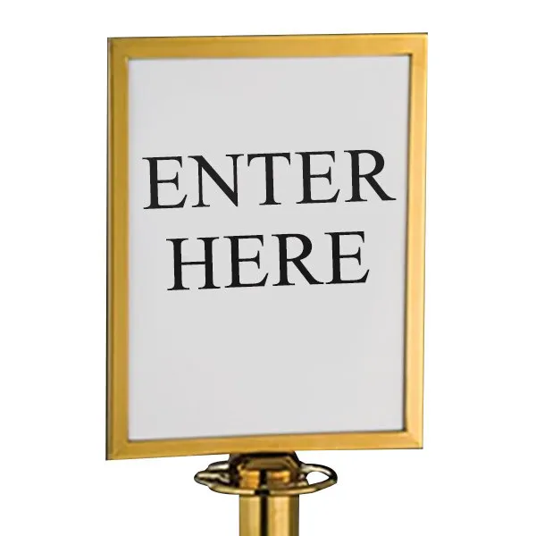stanchion and  sign gold