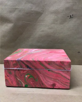 pink swirl jewlery box 8" and 10"