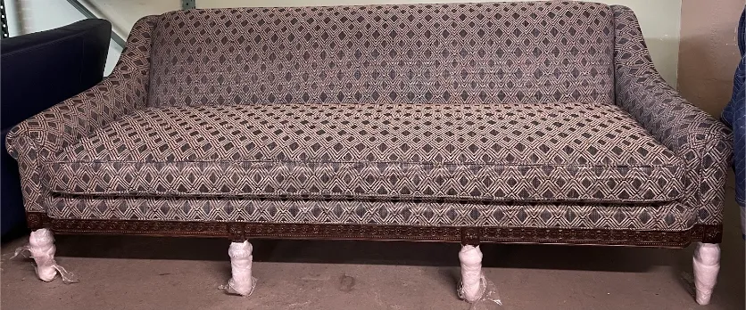Fontenay sofa  Theodore Alexander  diamond print Dimensions: W 96 x D 38 x H 35 in W 243.84 x D 96.52 x H 88.9 cm