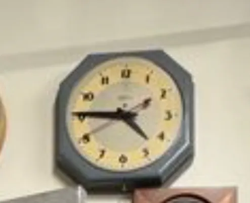 vintage wall clock octagon grey/teletron
