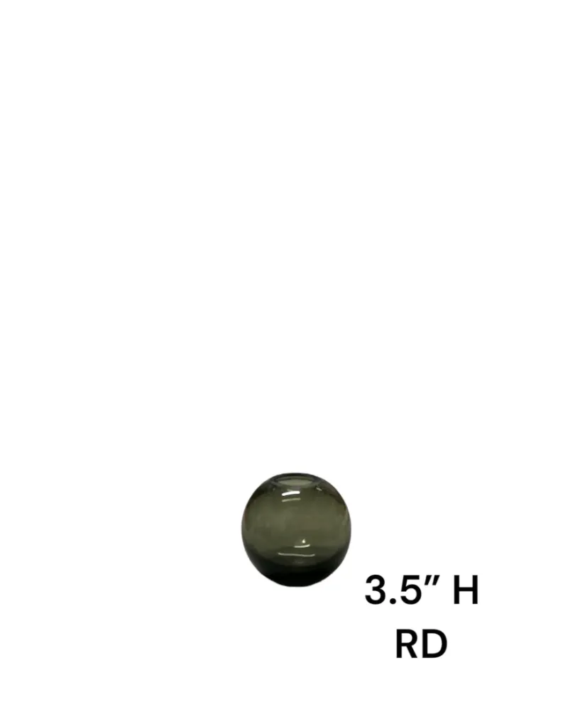 round vase smoke  3.5"
