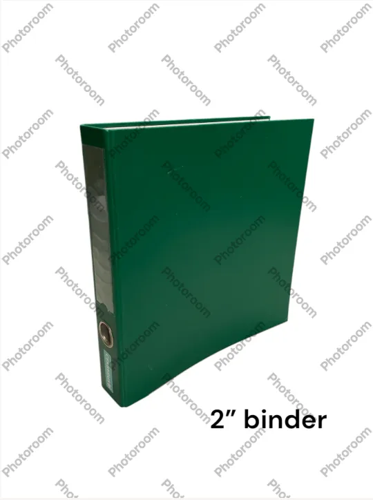 green1.5"-  2" binder