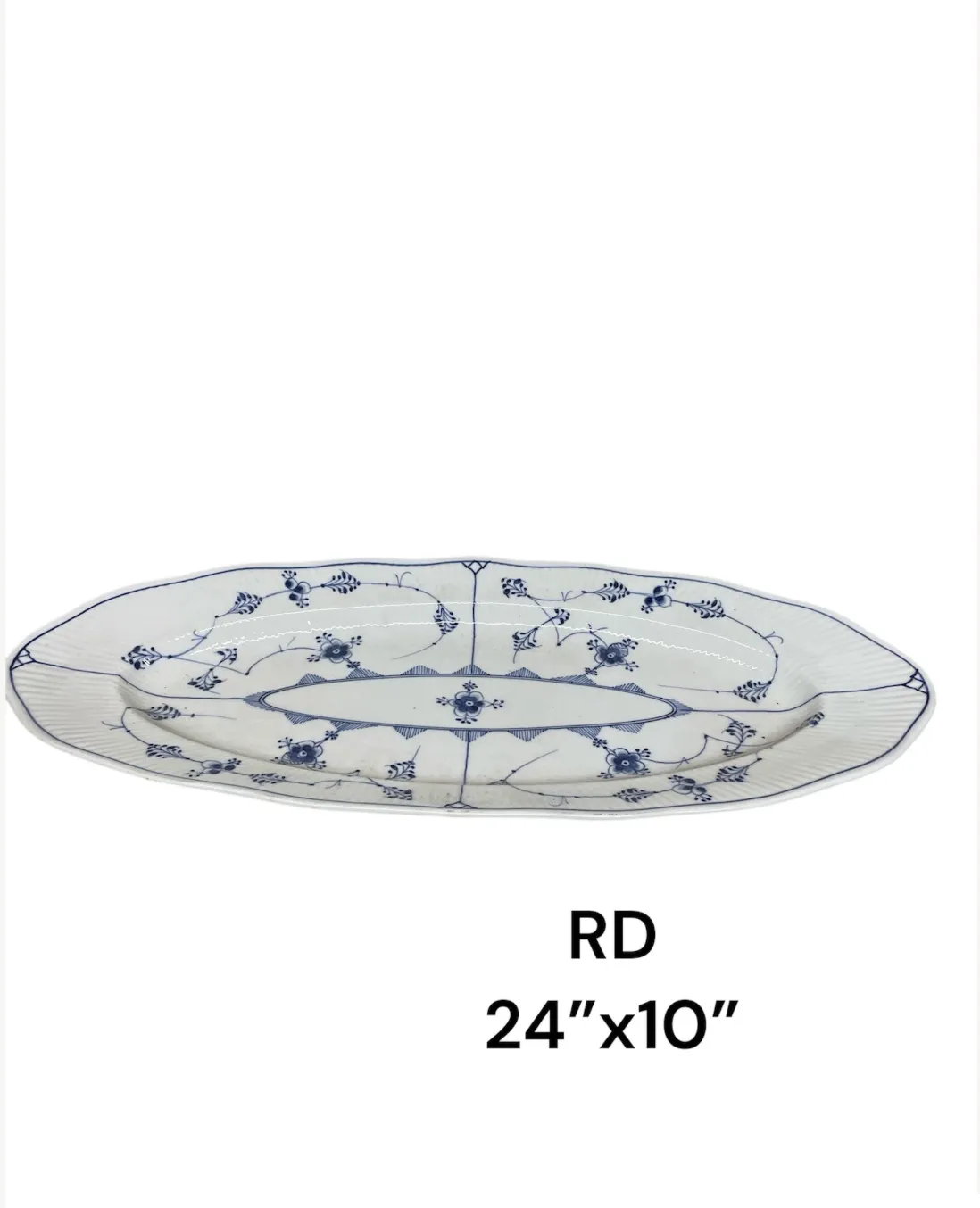 royal copenhagen oval  fluted fish tray 24"  