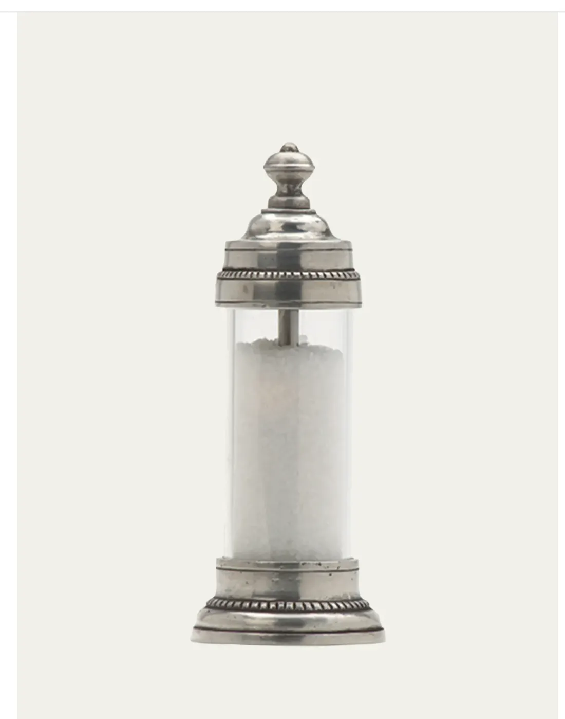 match toscana salt and pepper grinder pewter and glass