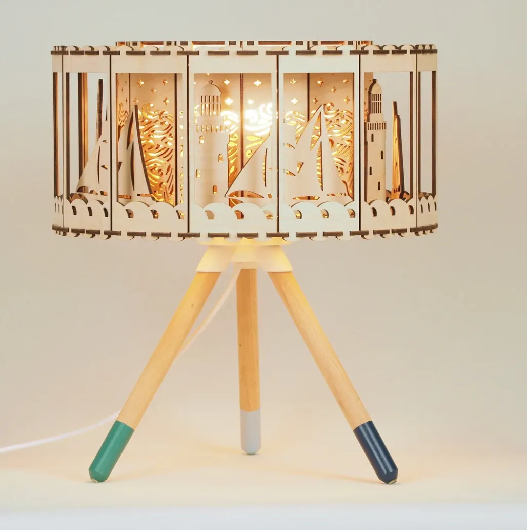  nautical lampshade wood