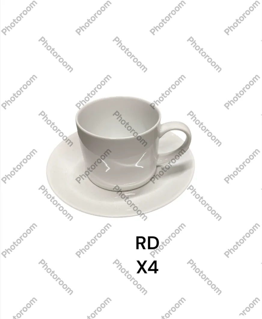 white coffee cup and saucer