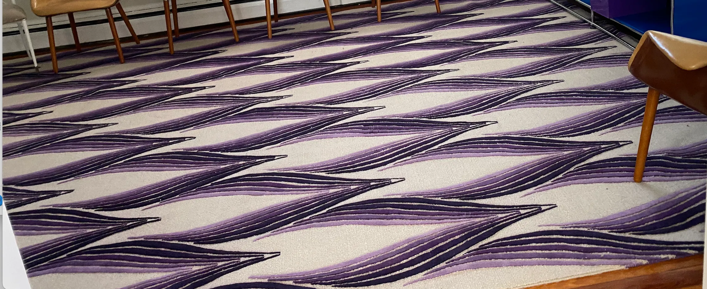the rug co purple and white flame pattern carpet 