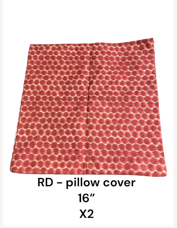 pillow case 16" pink cut velvet pattern
