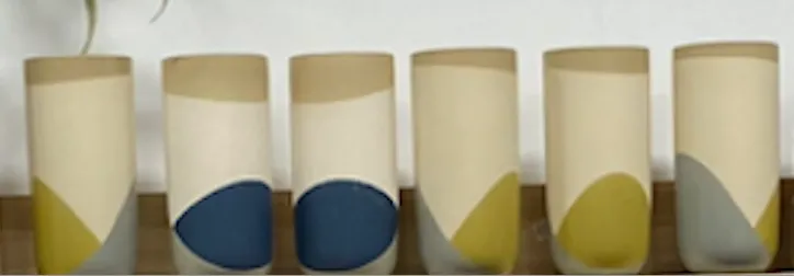 color block table vases 