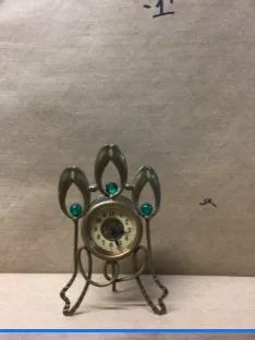 art deco german desk clock d.r.g.m 4"x6.5"