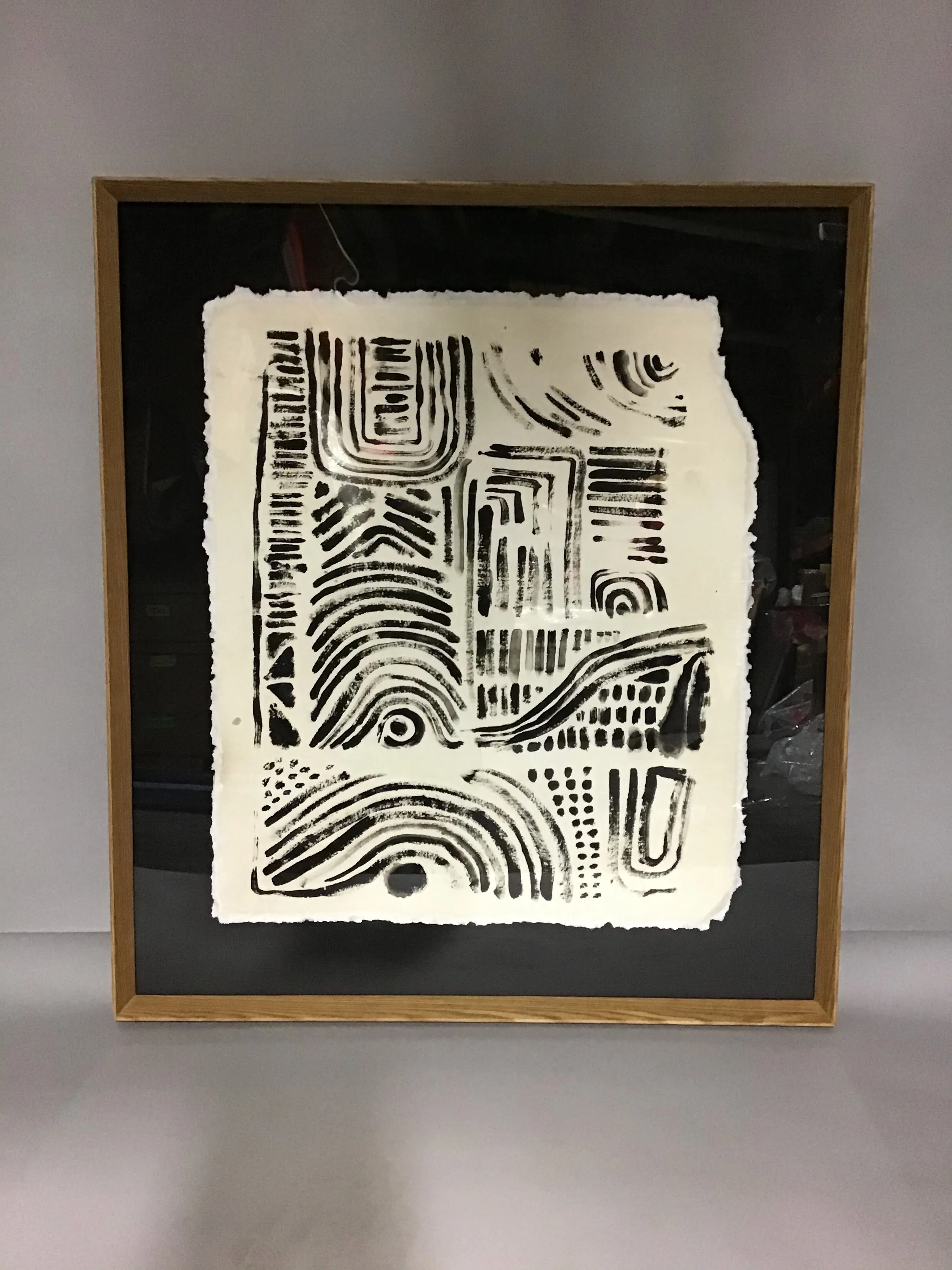 black tribal art on paper left bank 