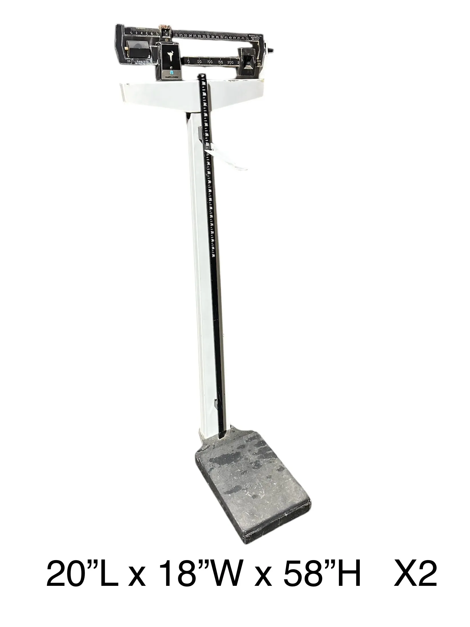Detecto  medical scale white vintage 20 x18 x58h"