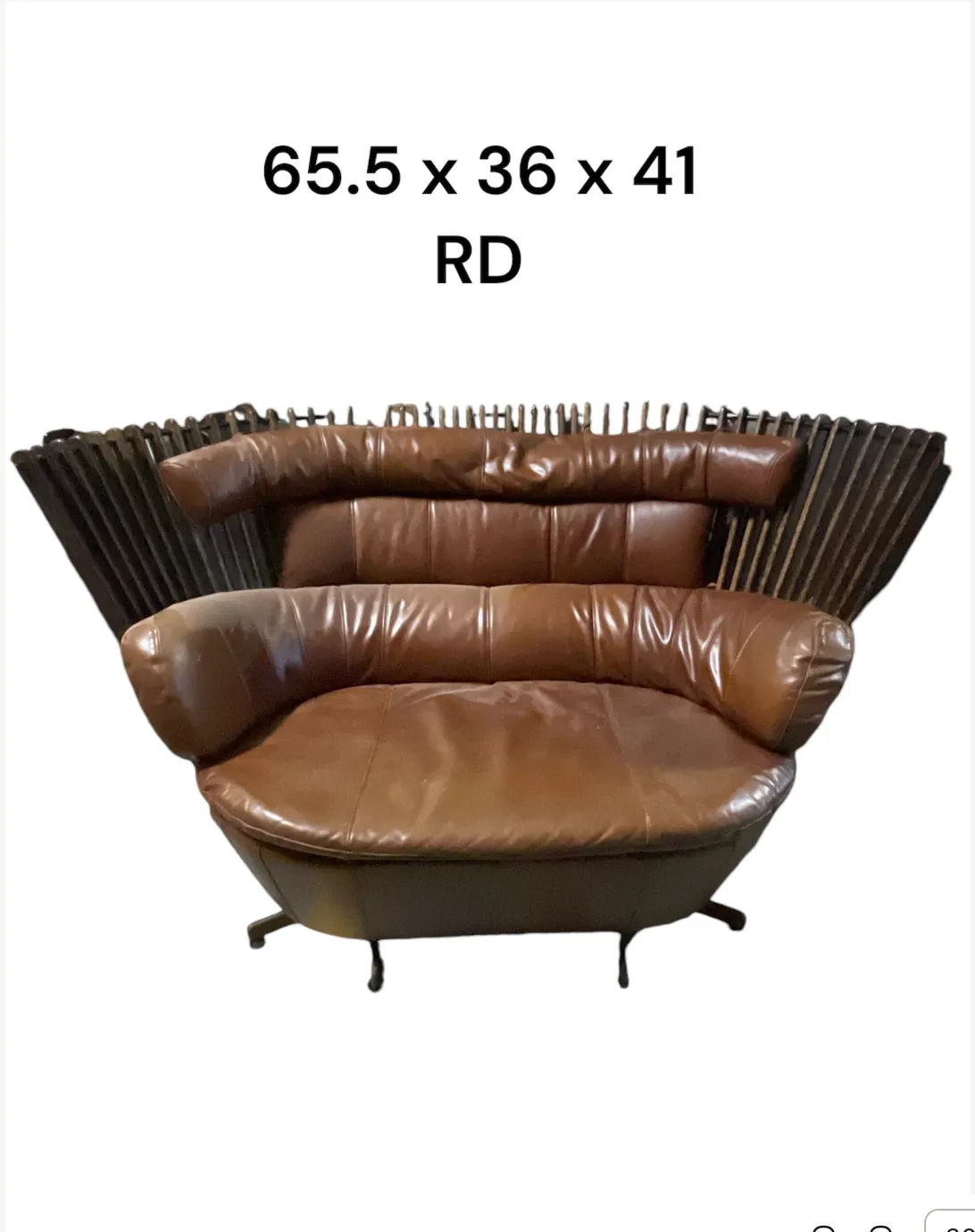 TAVARUA loveseat ,rosewood settee BY PACIFIC GREEN sofa saddle/brown  leather cusions