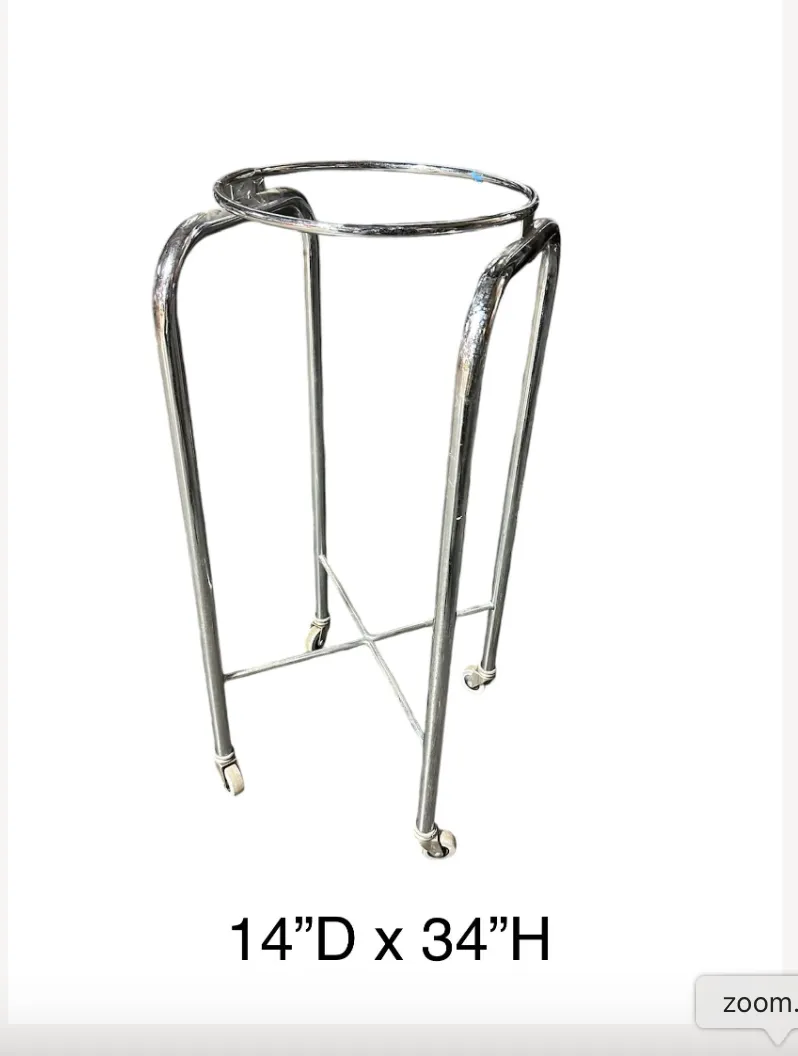 single organ basin stand on wheels stainless