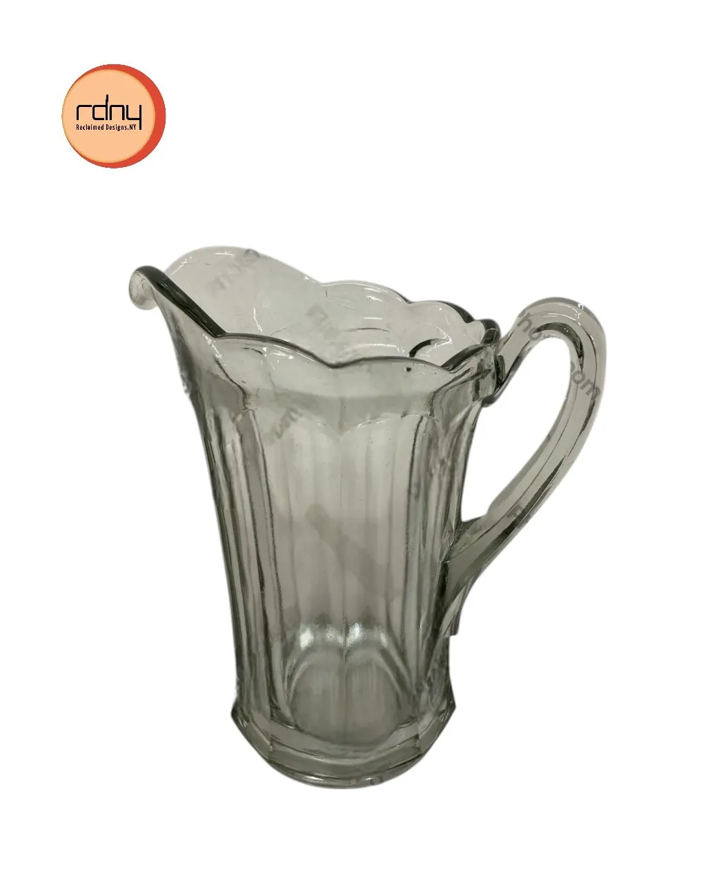 smoke glass pitcher 9.5"h Early 1900s Hand Blown Heisey Pitcher