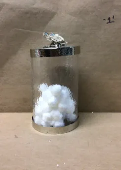 michael aram white orchid glass canister medium 6 x10"