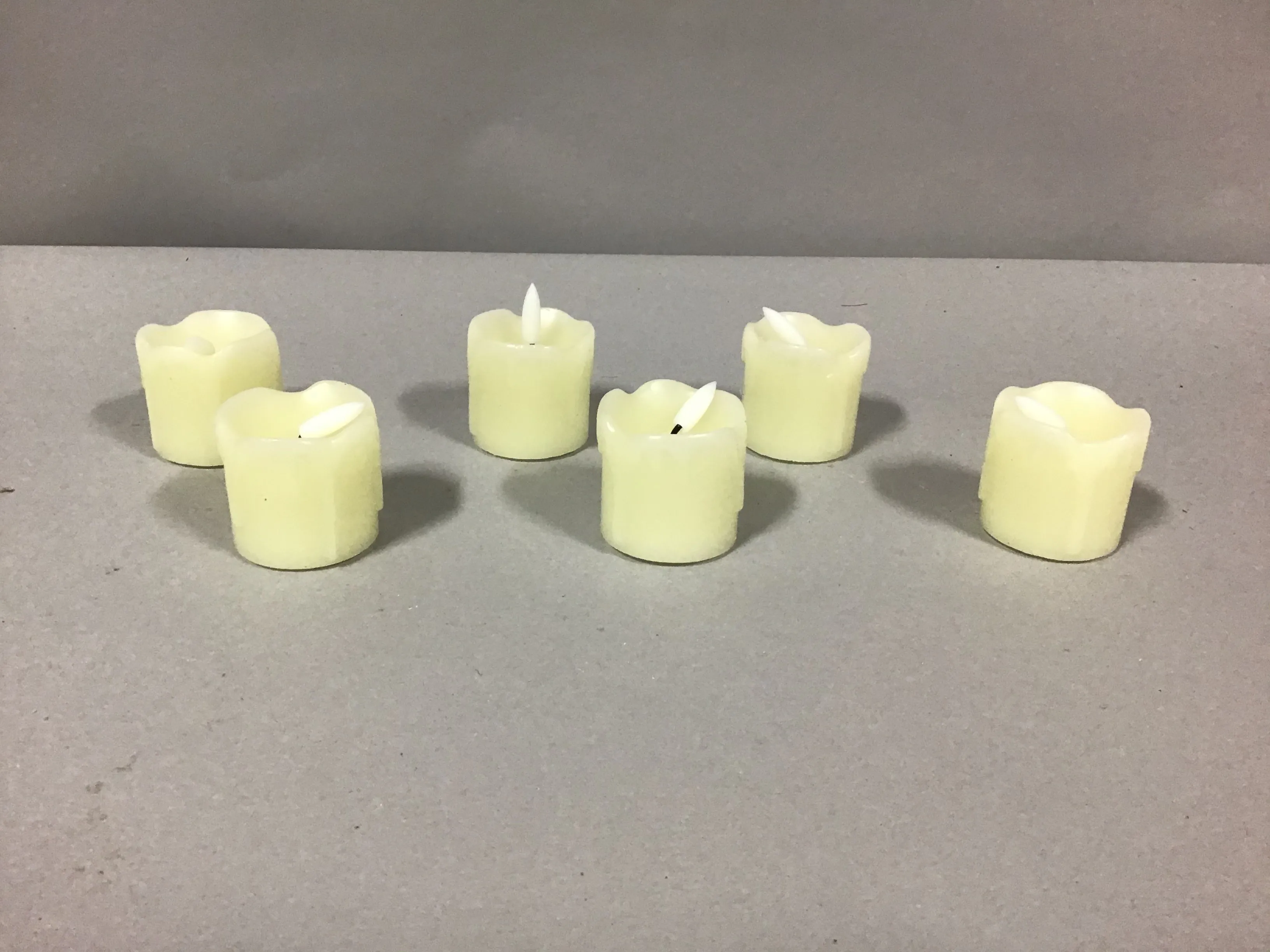 fake candles small votive x6 white