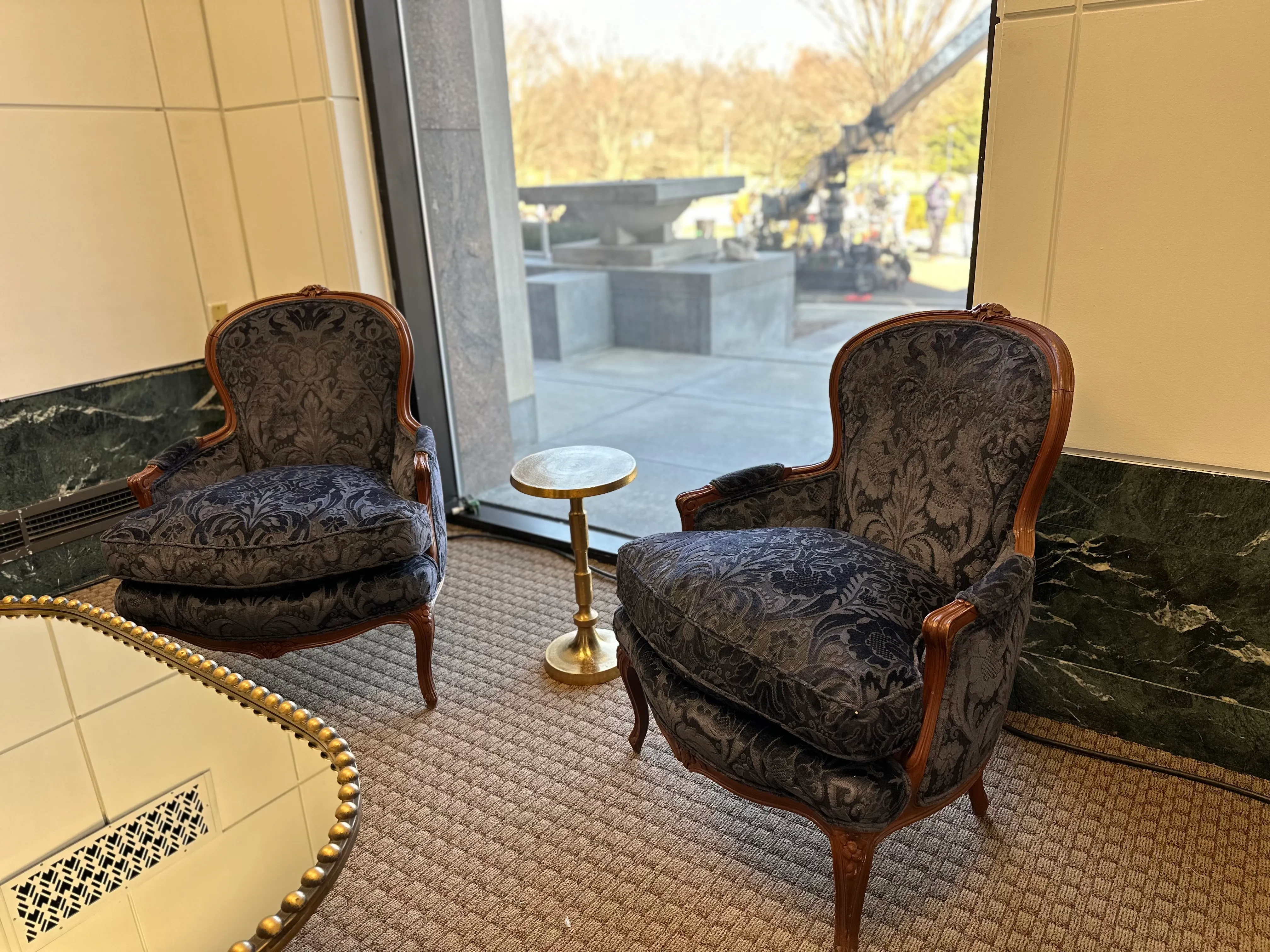 victorian cut velvet purple lounge chairs  louis the vx bergeres walnut