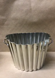 large fluted champagne bucket silver 