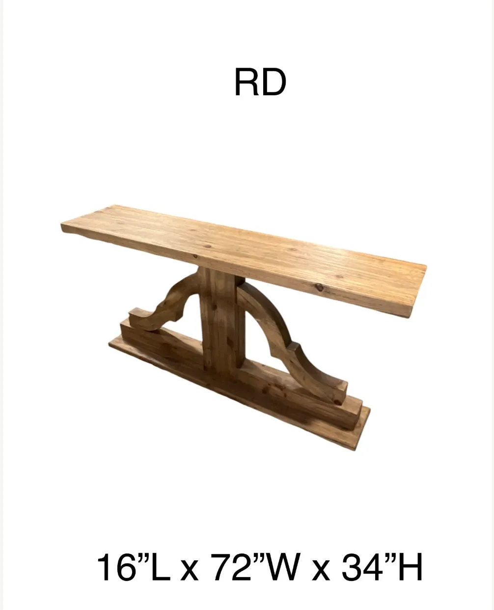 wood rustic bracket console table 