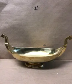 viking boat bowl brass 15"x6"x6"