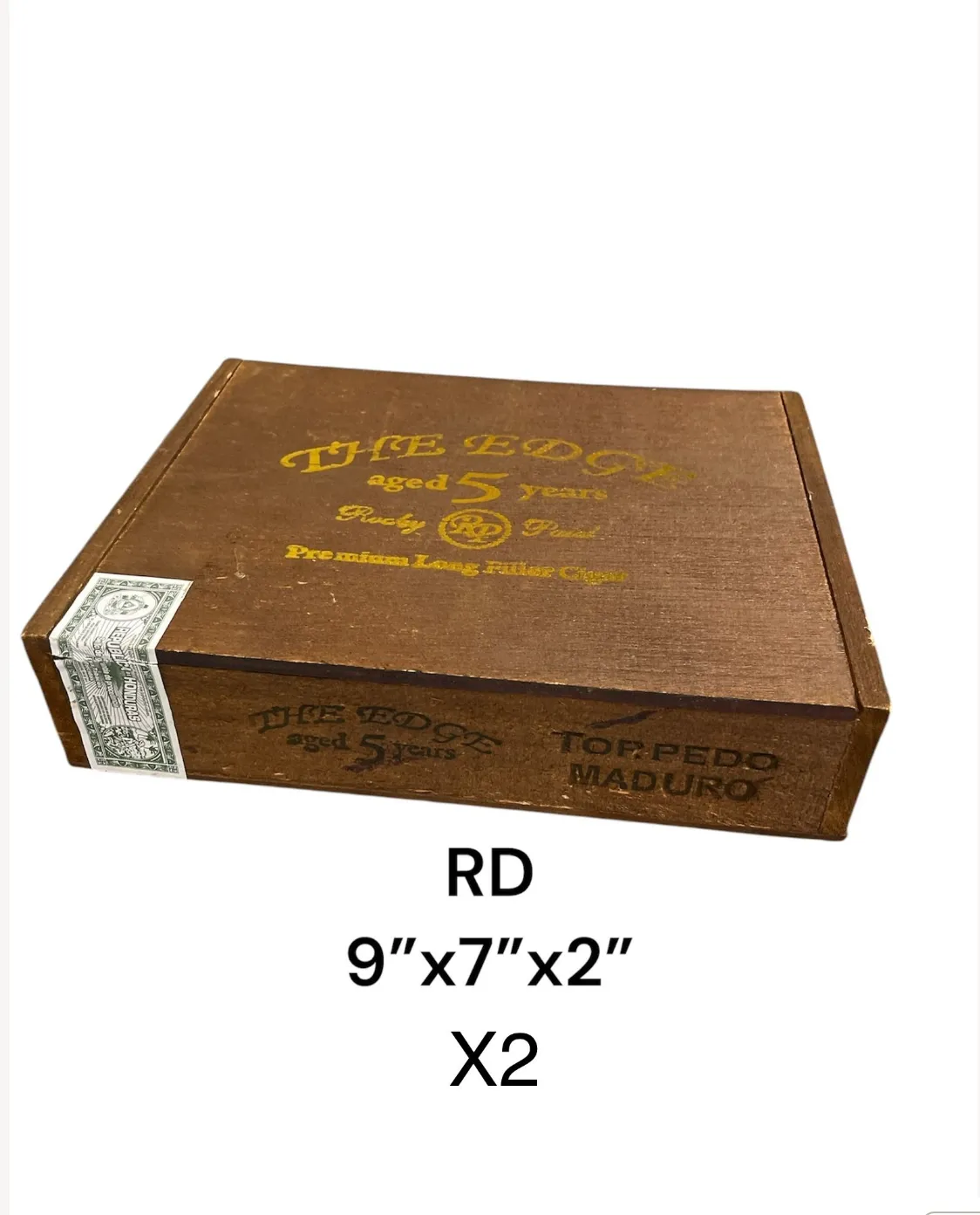 vintage cigar box maduro 9 x7 x2"