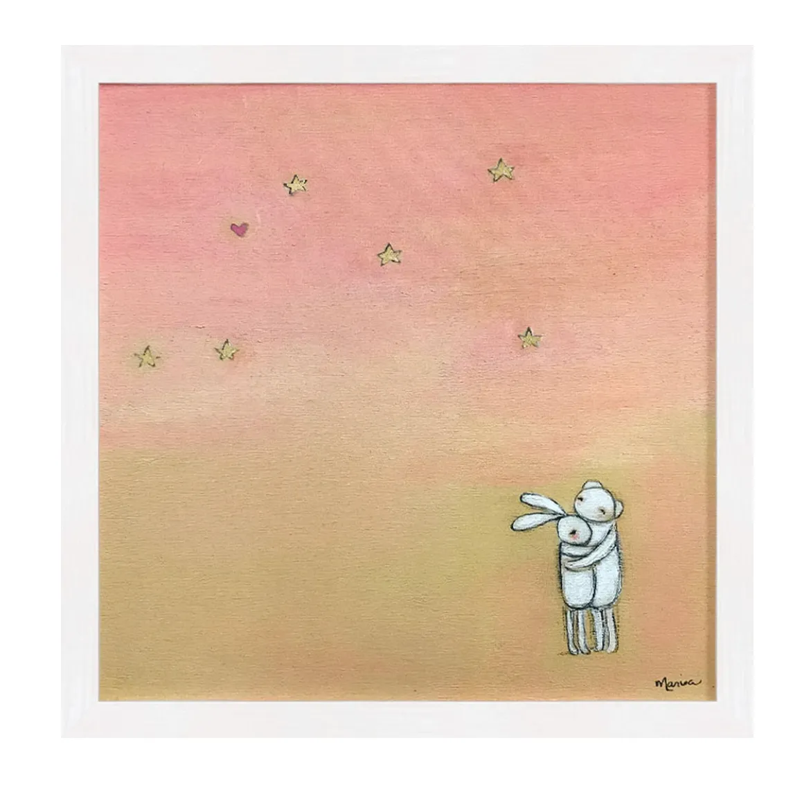 Framed Love You No. 3 - Metallic Embellished Canvas Wall Art