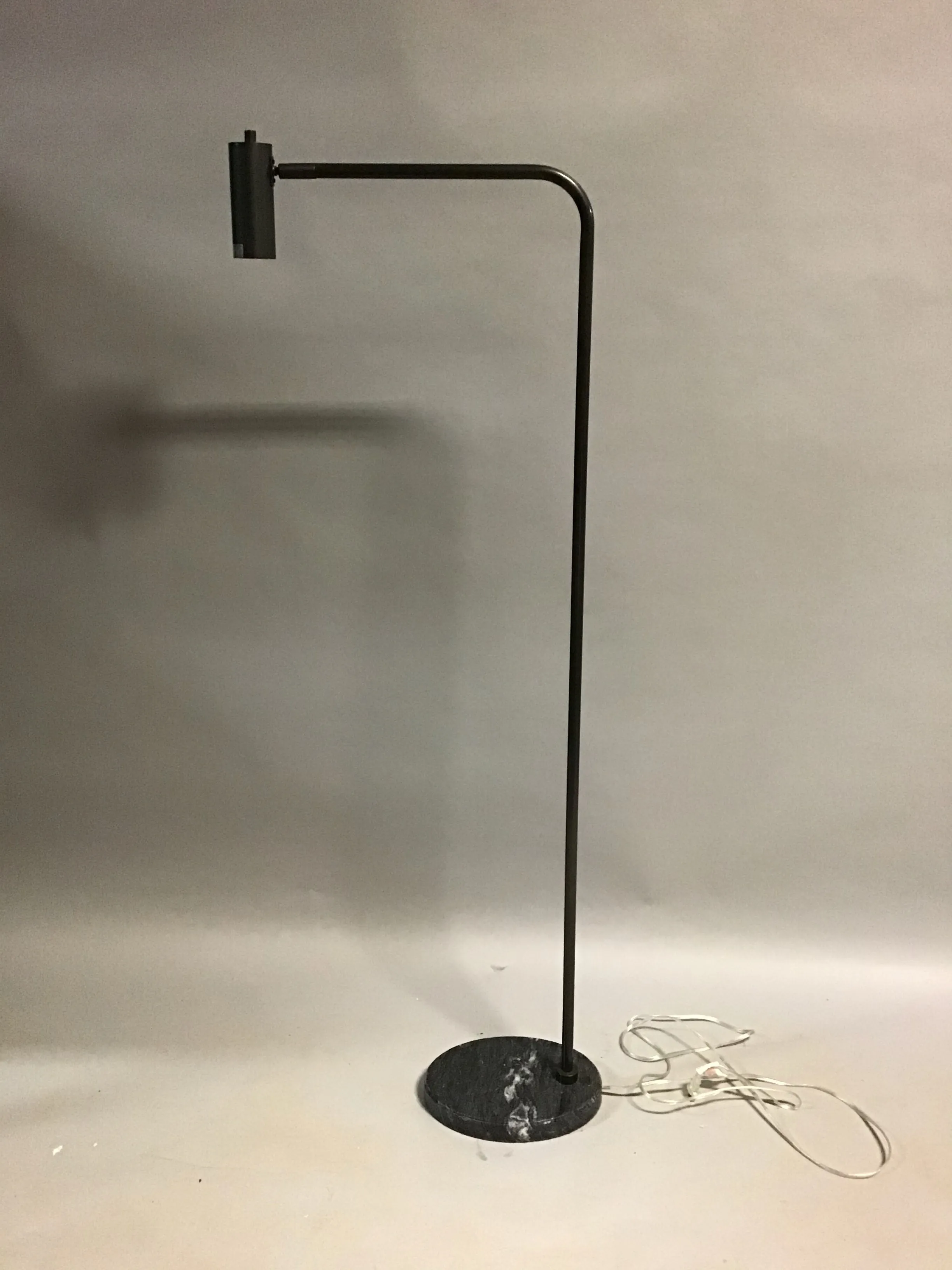 standing lamp black bent cylinder head 