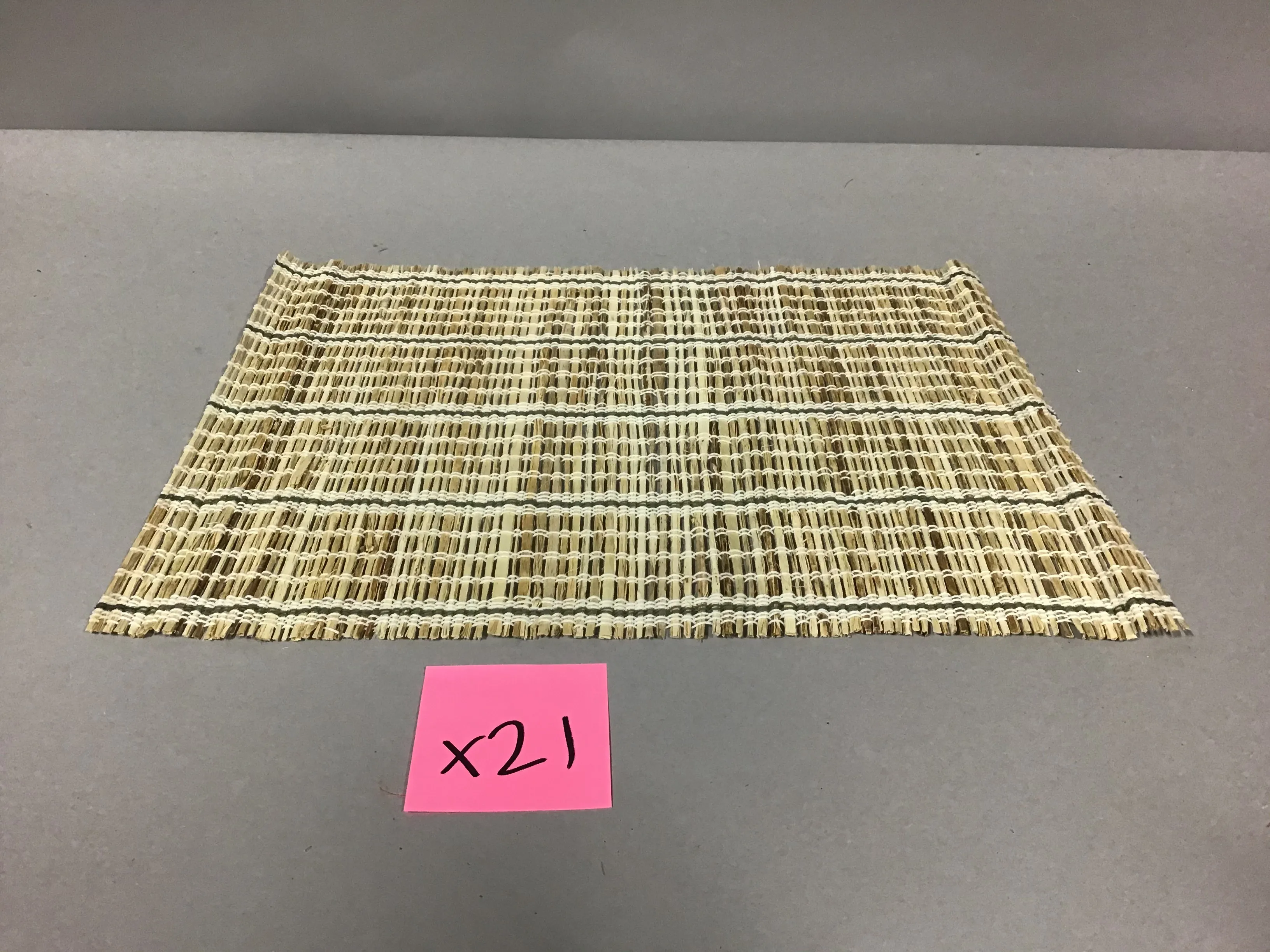 21 placemats rectangular woven sea grass 18x13.5"h