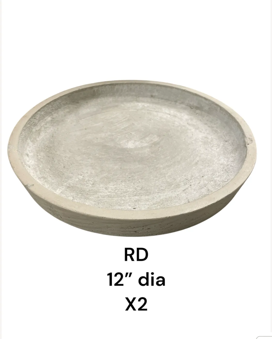 concrete tray bowl 12"