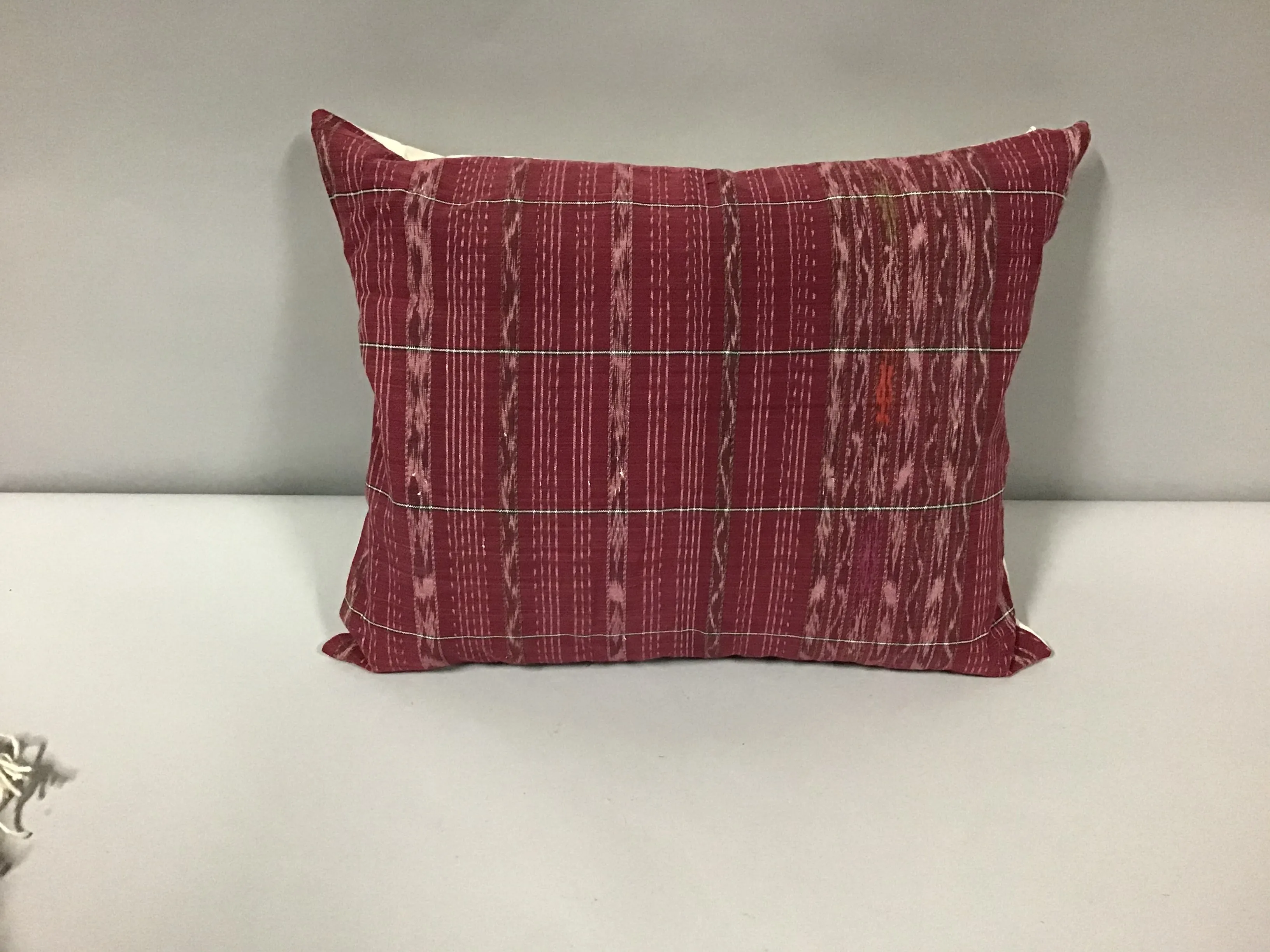 burgundy tribal pattern pillow