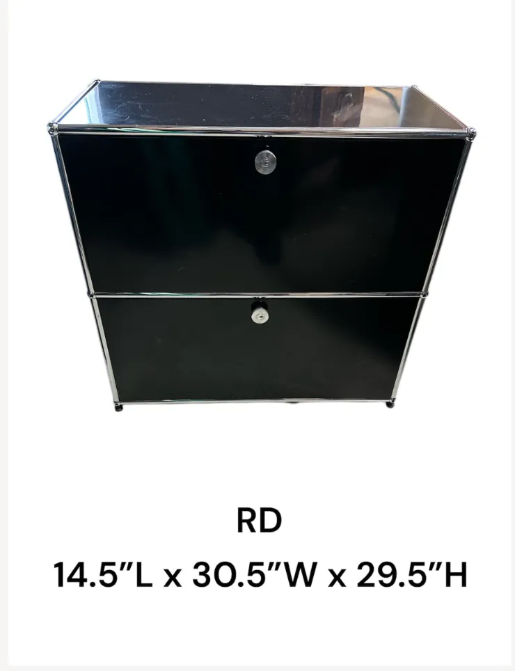 black usm cabinet 2 drawer