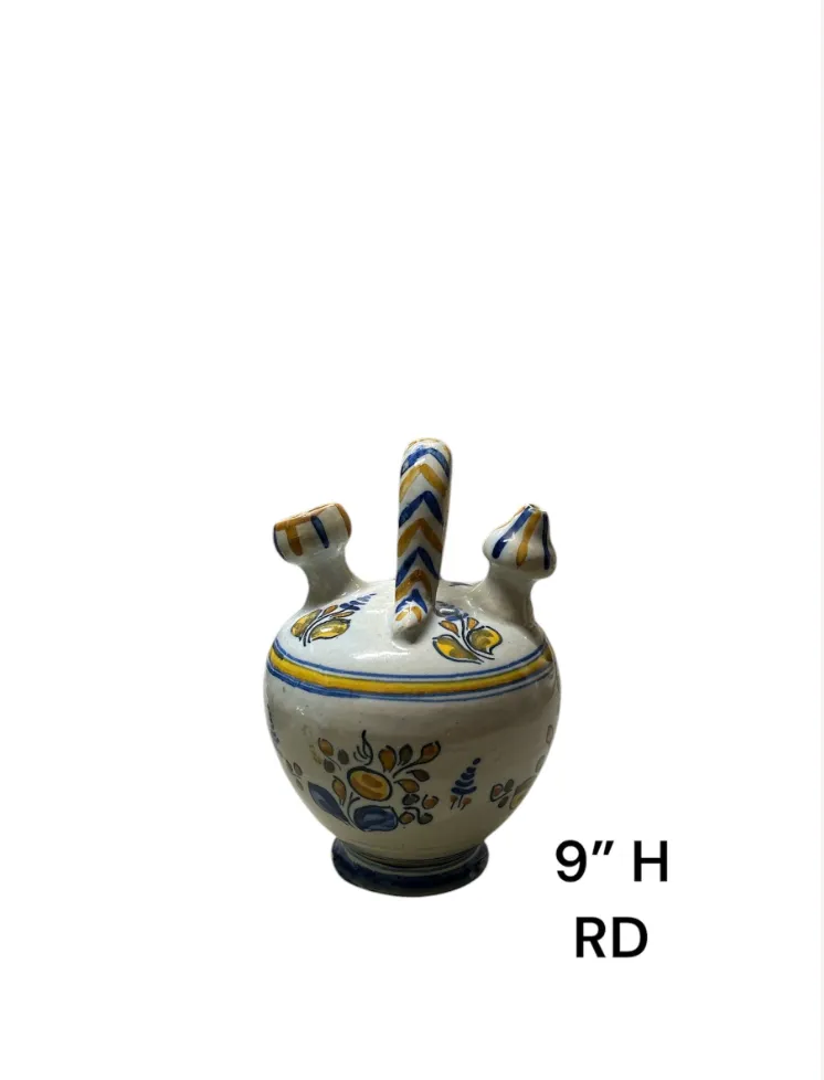 Talavera Decanter Wine Jug Spanish Hand Painted Vessel