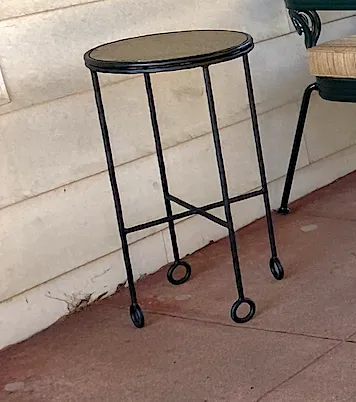 Currey & Company Jorin 13-3/4" Wide Iron and Aluminum Accent Table