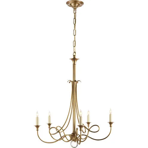 double twist chandelier brass by eric cohler 26" visual comfort 