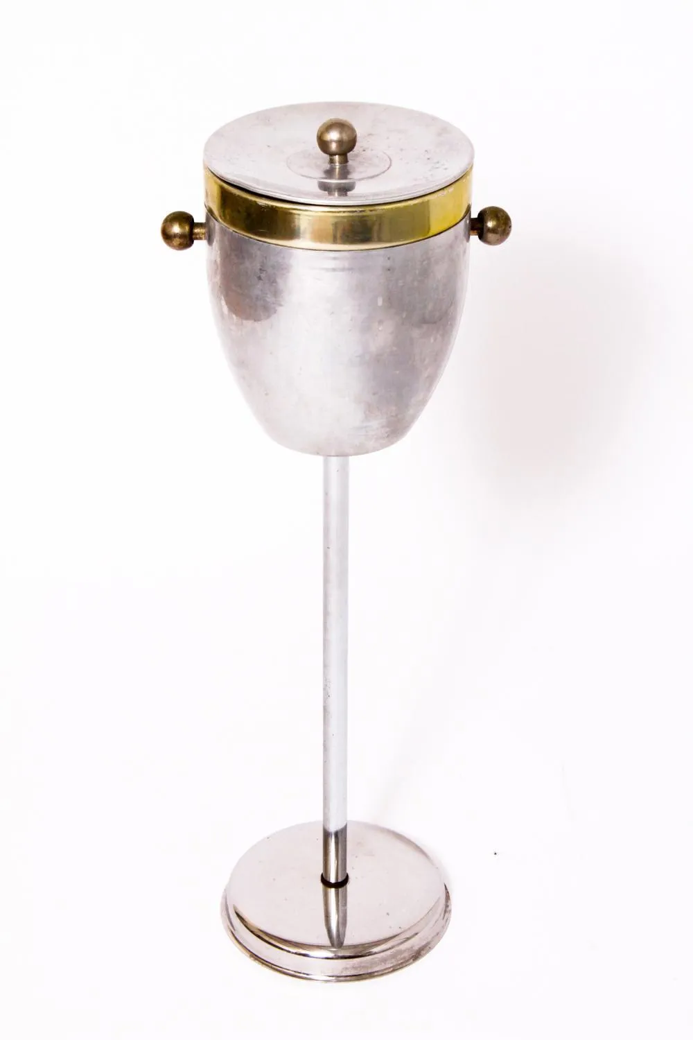 modern two-toned champagne bucket on a stand 